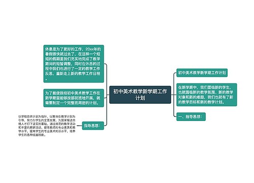 初中美术教学新学期工作计划