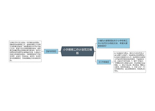 小学德育工作计划范文模板