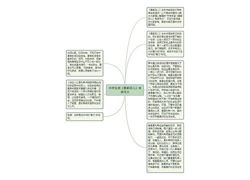 中学生读《雾都孤儿》有感范文