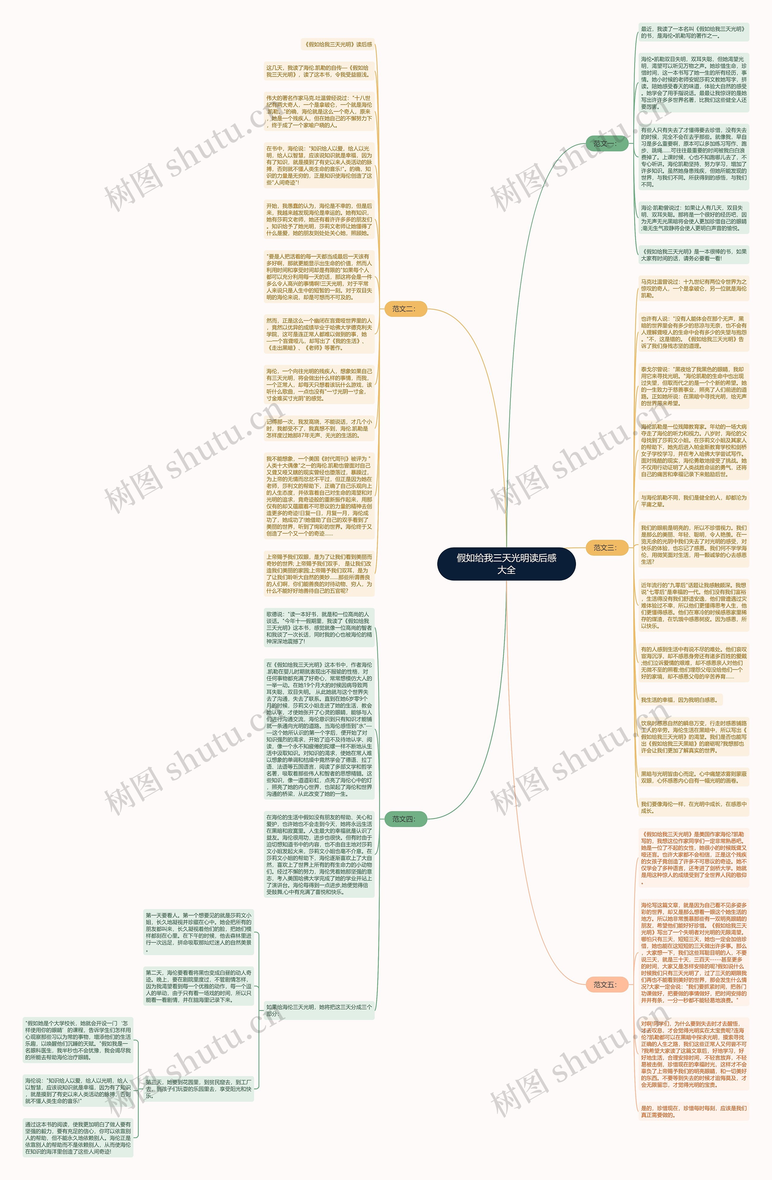 假如给我三天光明读后感大全思维导图