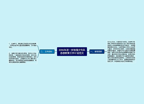 2015年进一步加强少先队思想教育工作计划范文