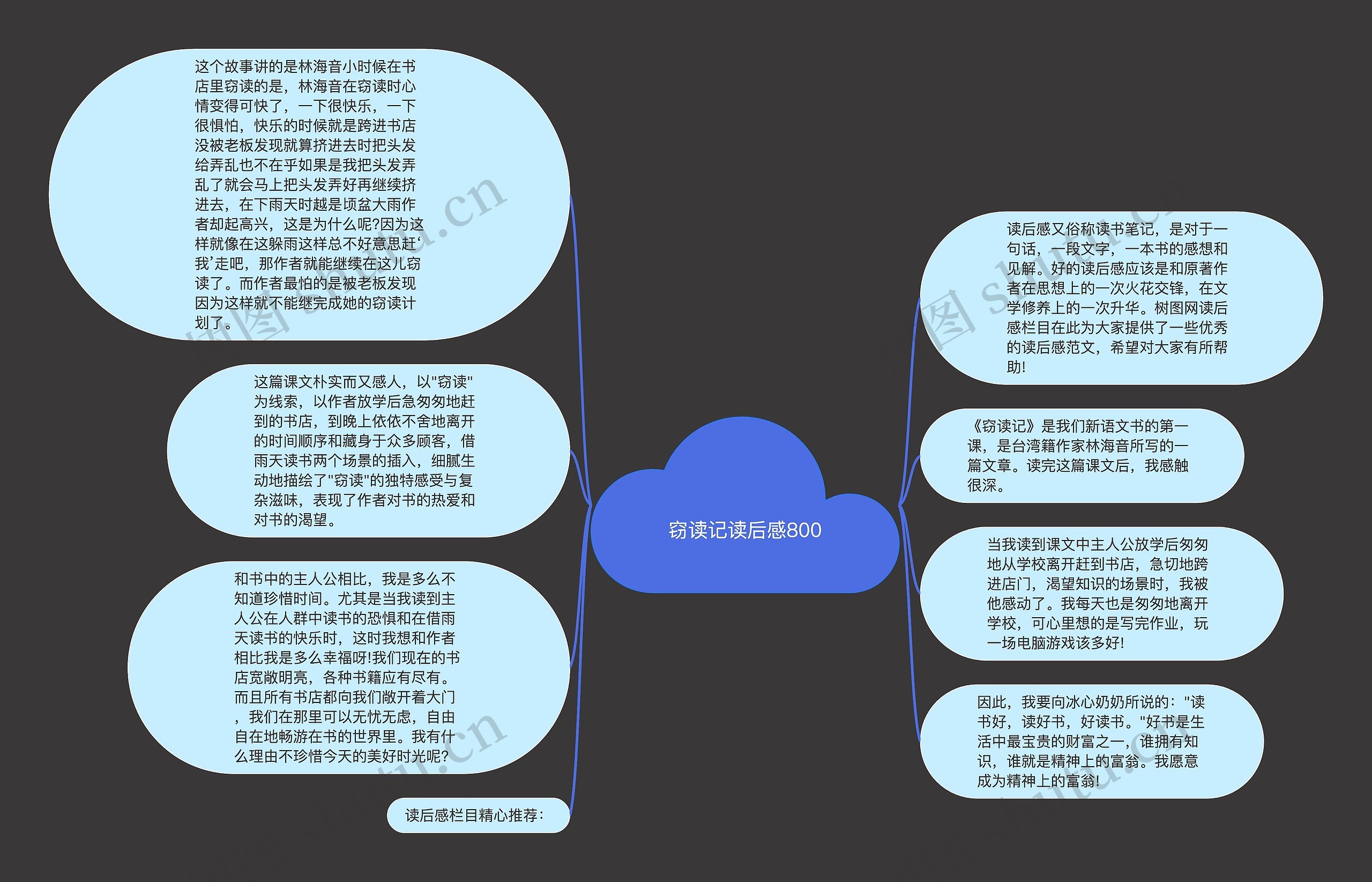 窃读记读后感800思维导图