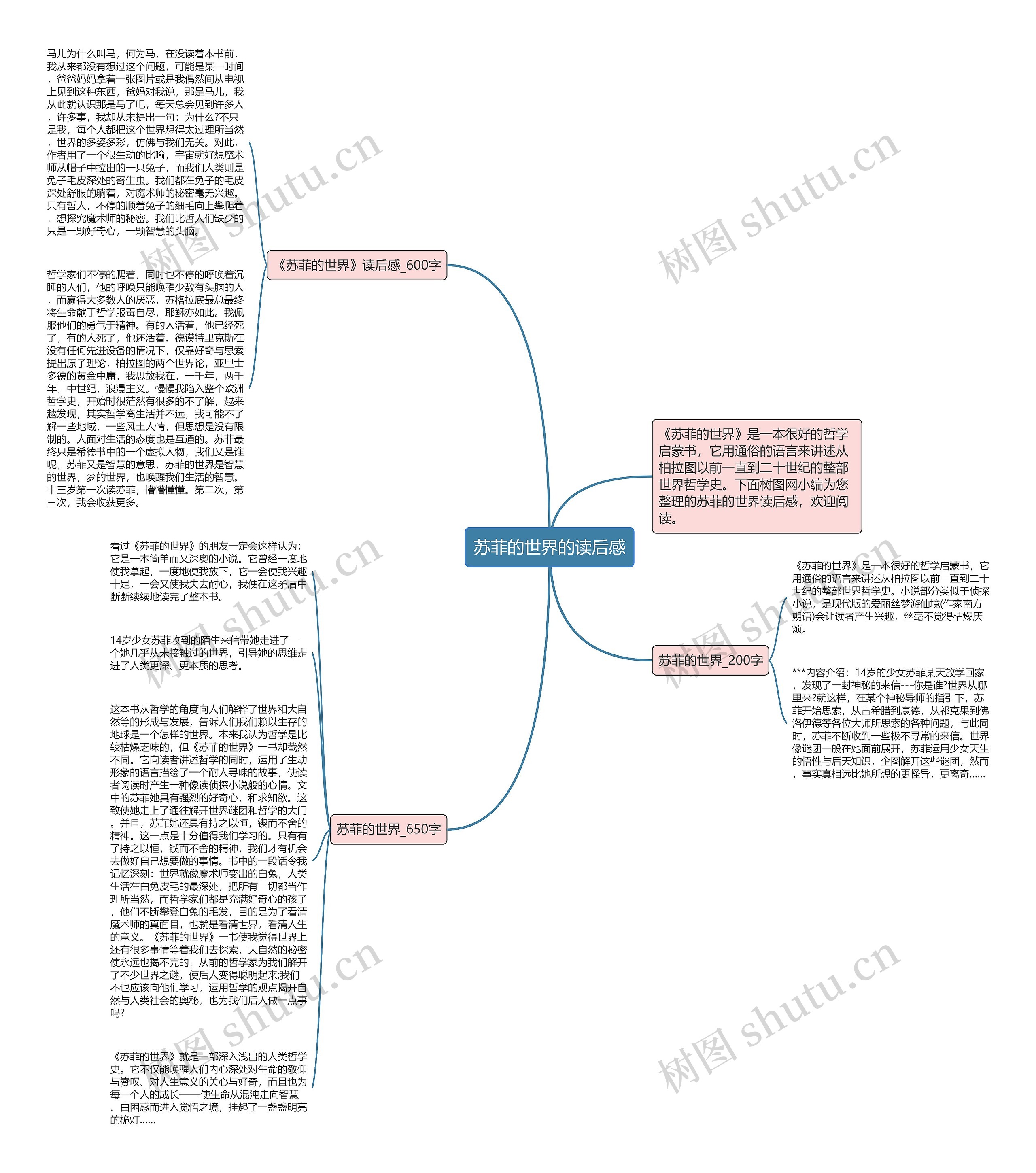 苏菲的世界的读后感思维导图