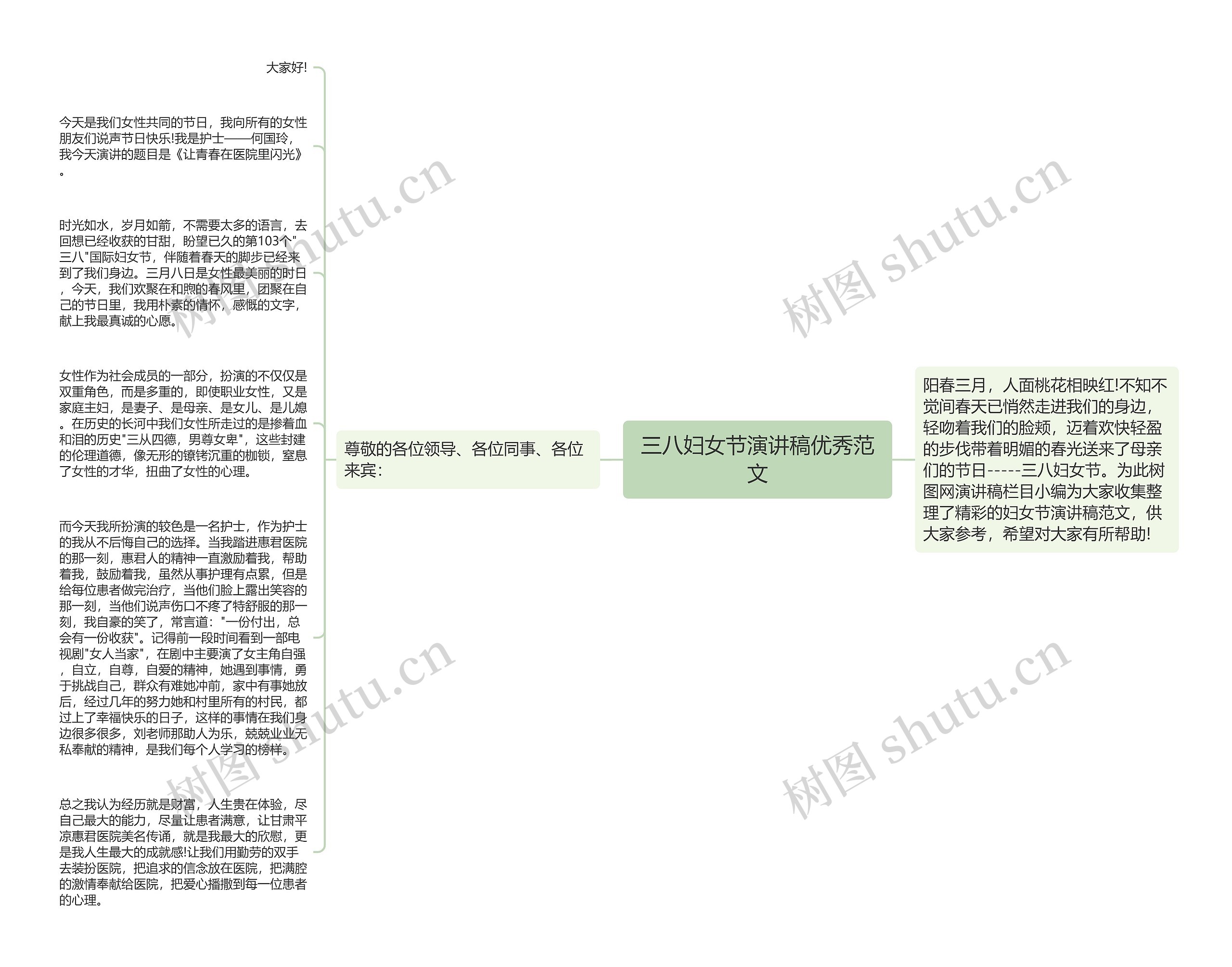 三八妇女节演讲稿优秀范文思维导图