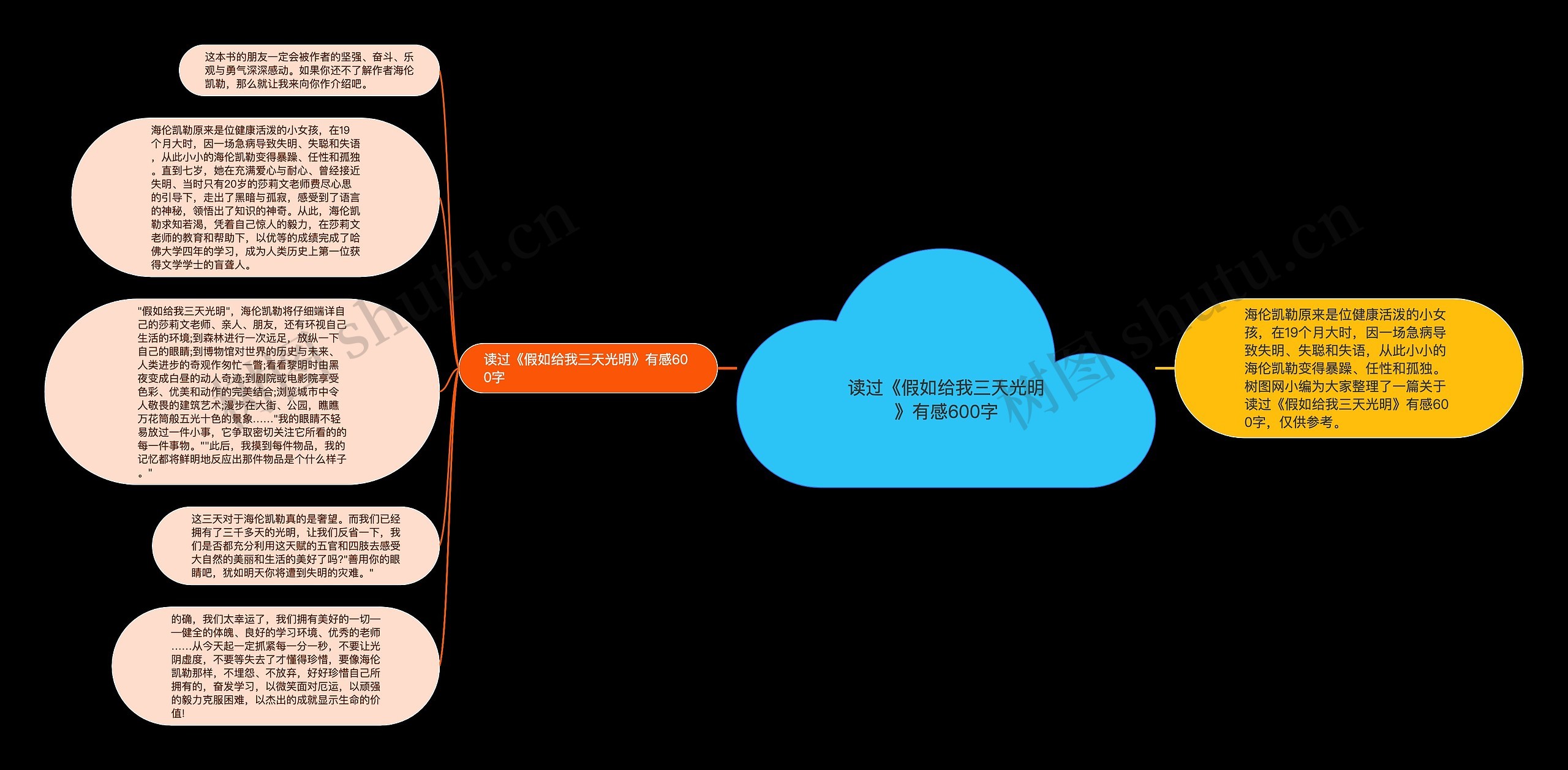 读过《假如给我三天光明》有感600字思维导图