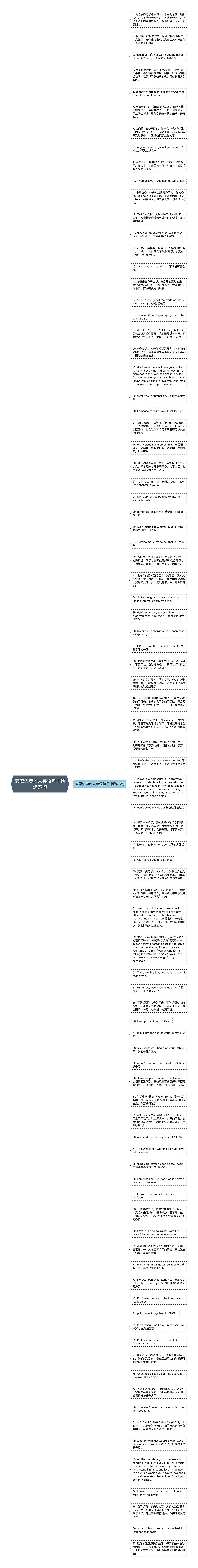 安慰失恋的人英语句子精选87句思维导图