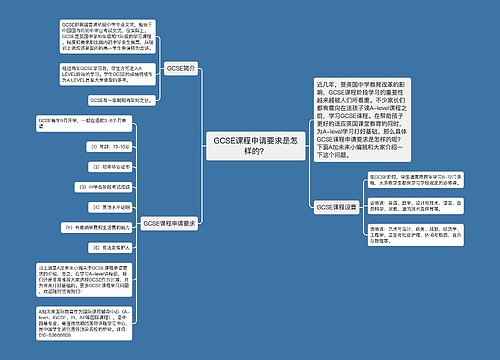 GCSE课程申请要求是怎样的？