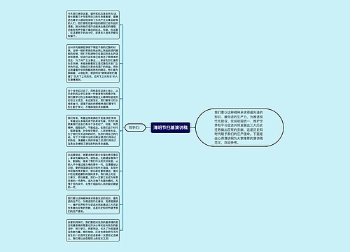 清明节扫墓演讲稿