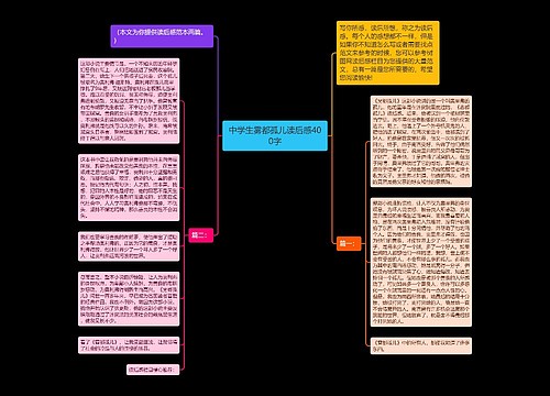 中学生雾都孤儿读后感400字