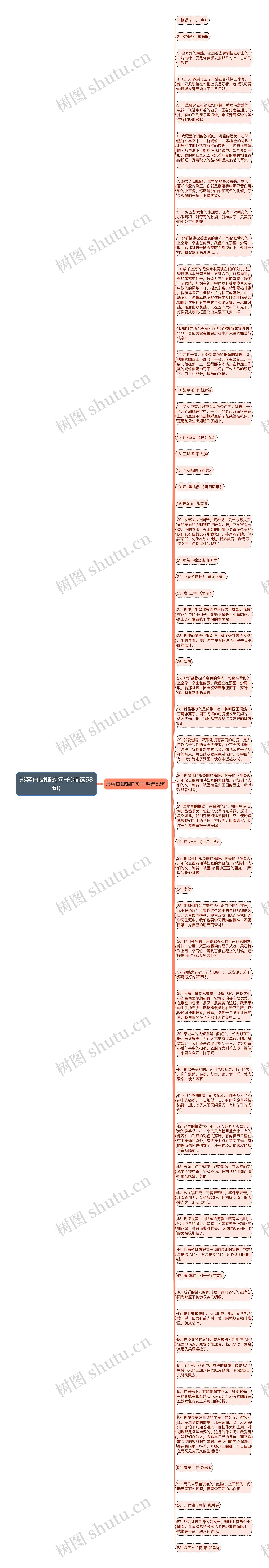 形容白蝴蝶的句子(精选58句)思维导图