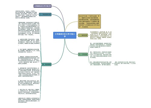 三年级班主任工作计划小学