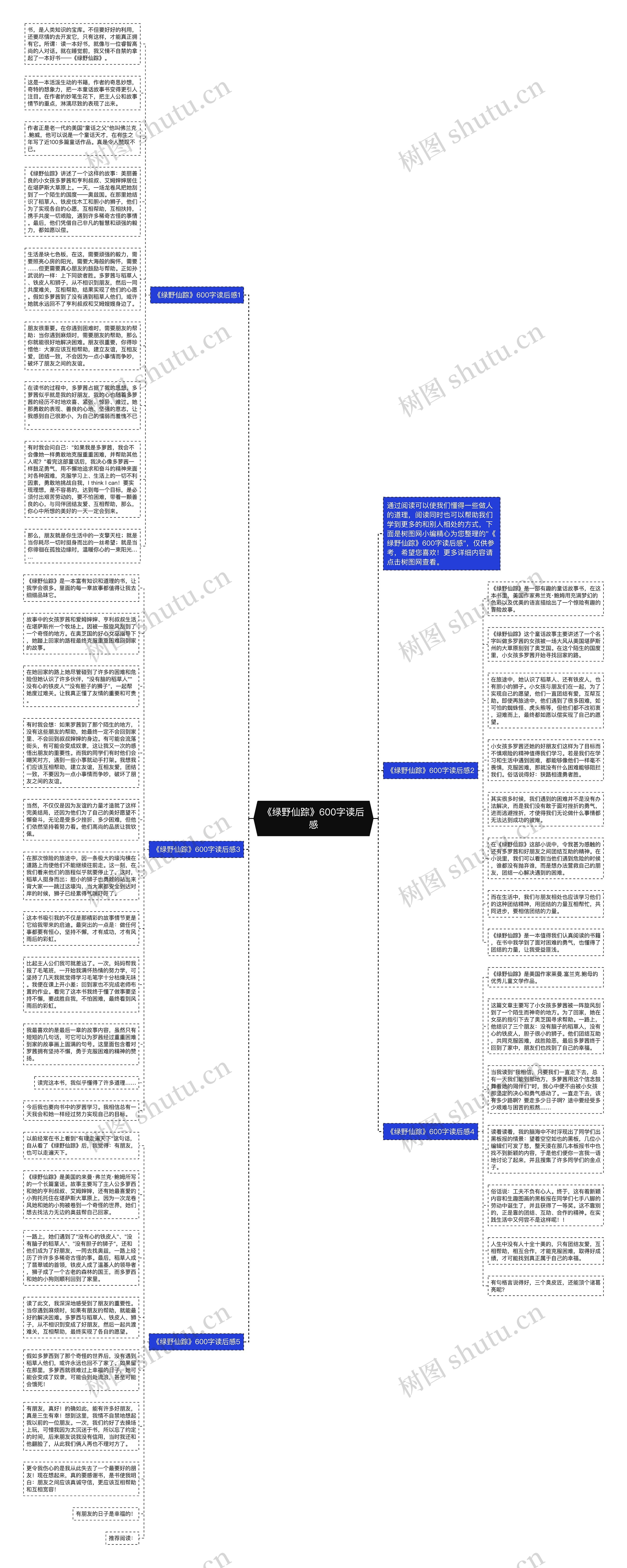 《绿野仙踪》600字读后感思维导图