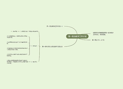 高一政治教学工作计划