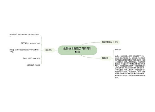 生物技术有限公司商务计划书