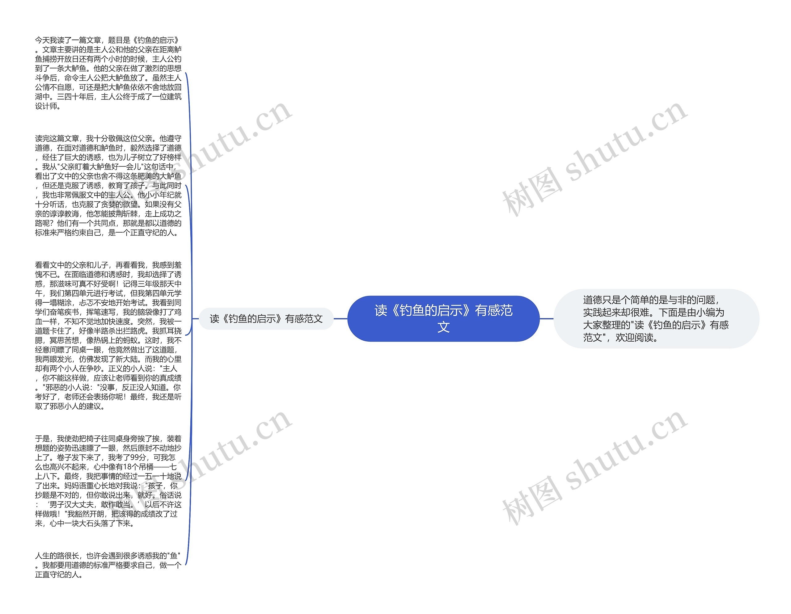 读《钓鱼的启示》有感范文思维导图