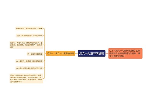 庆六一儿童节演讲稿