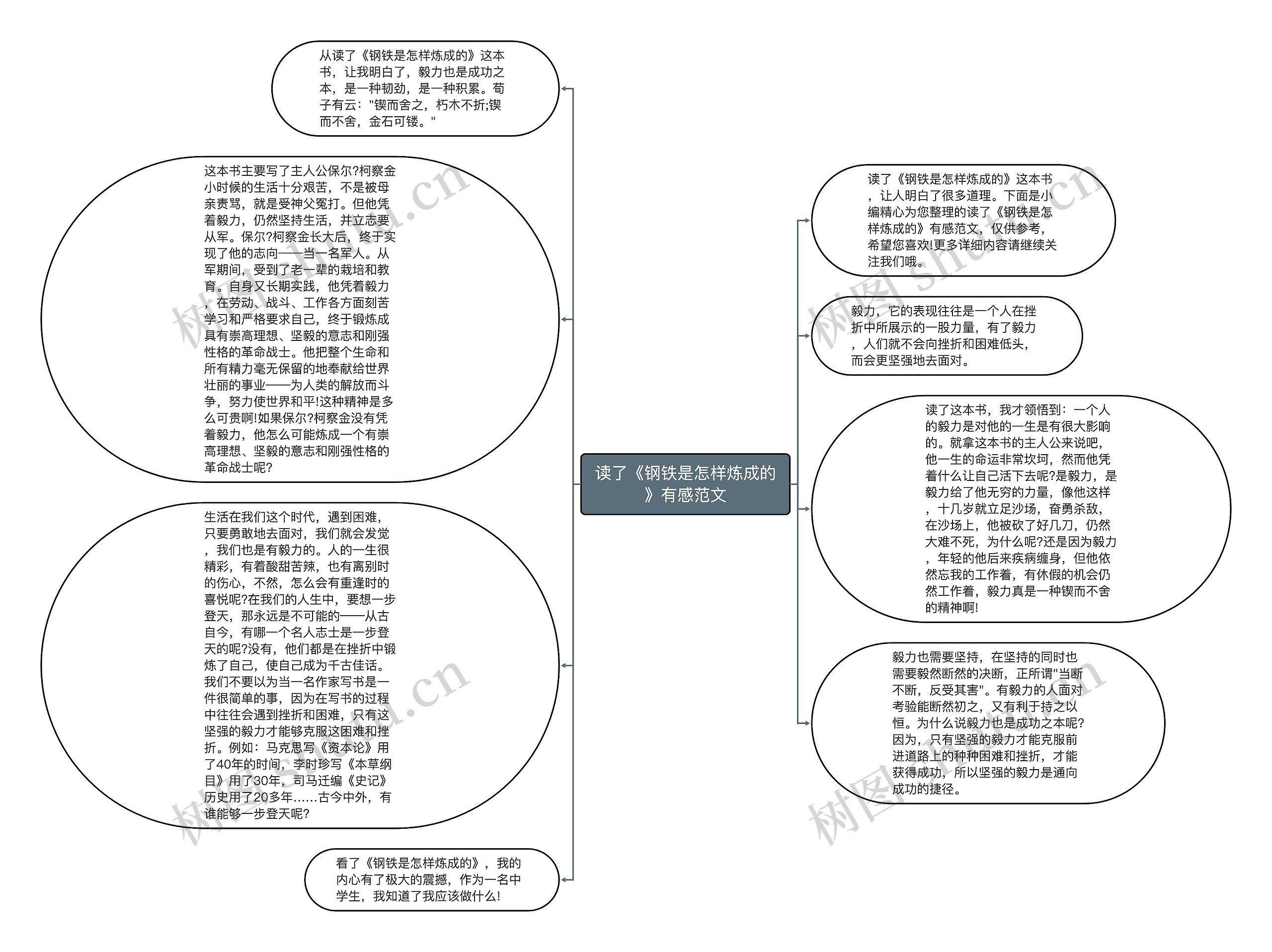 读了《钢铁是怎样炼成的》有感范文思维导图