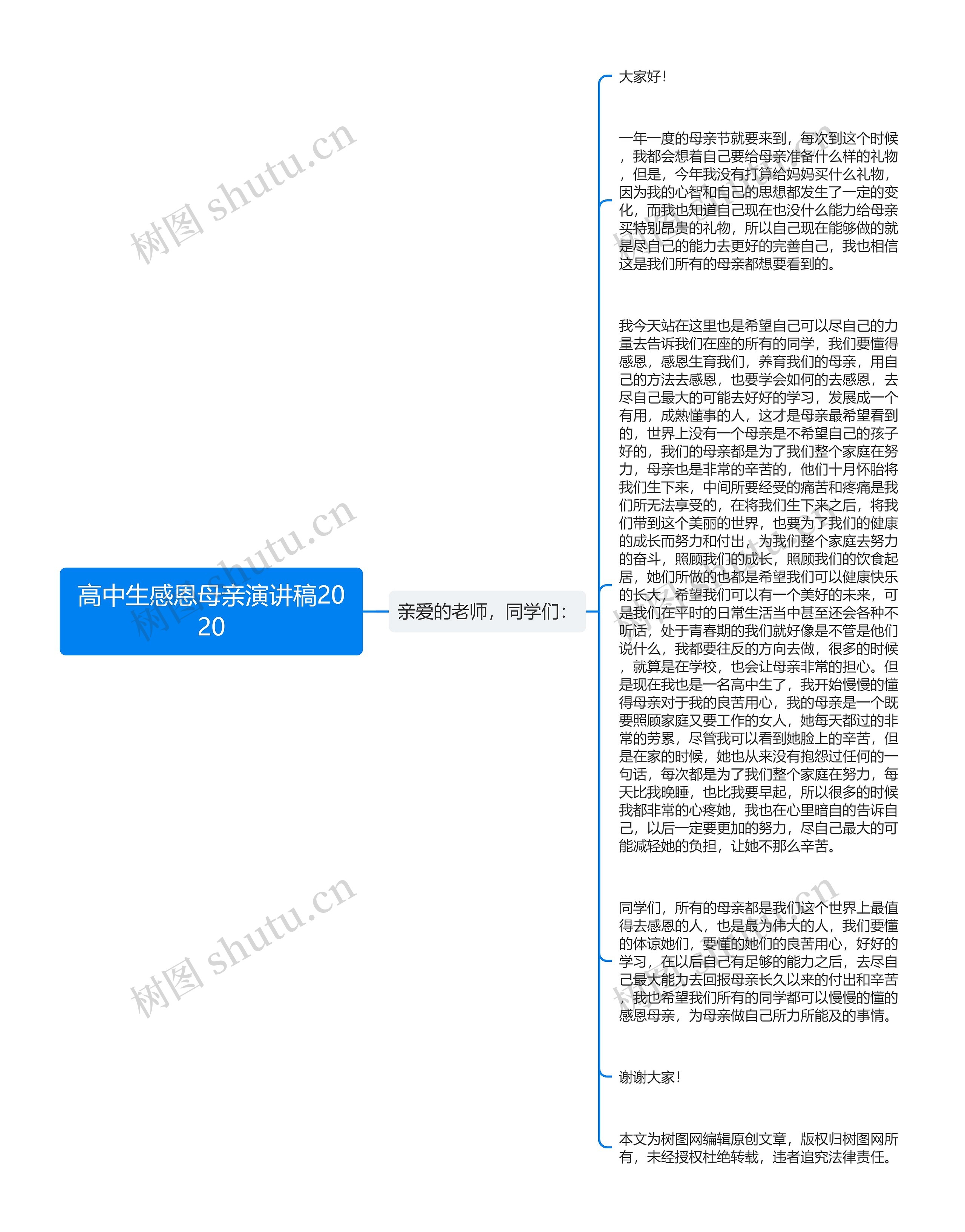高中生感恩母亲演讲稿2020