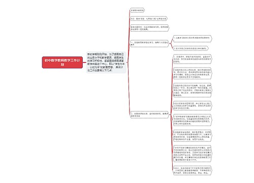 初中数学教师教学工作计划