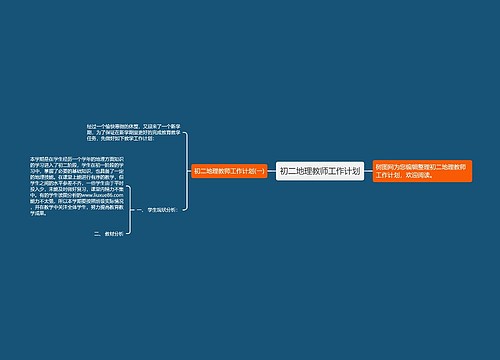 初二地理教师工作计划