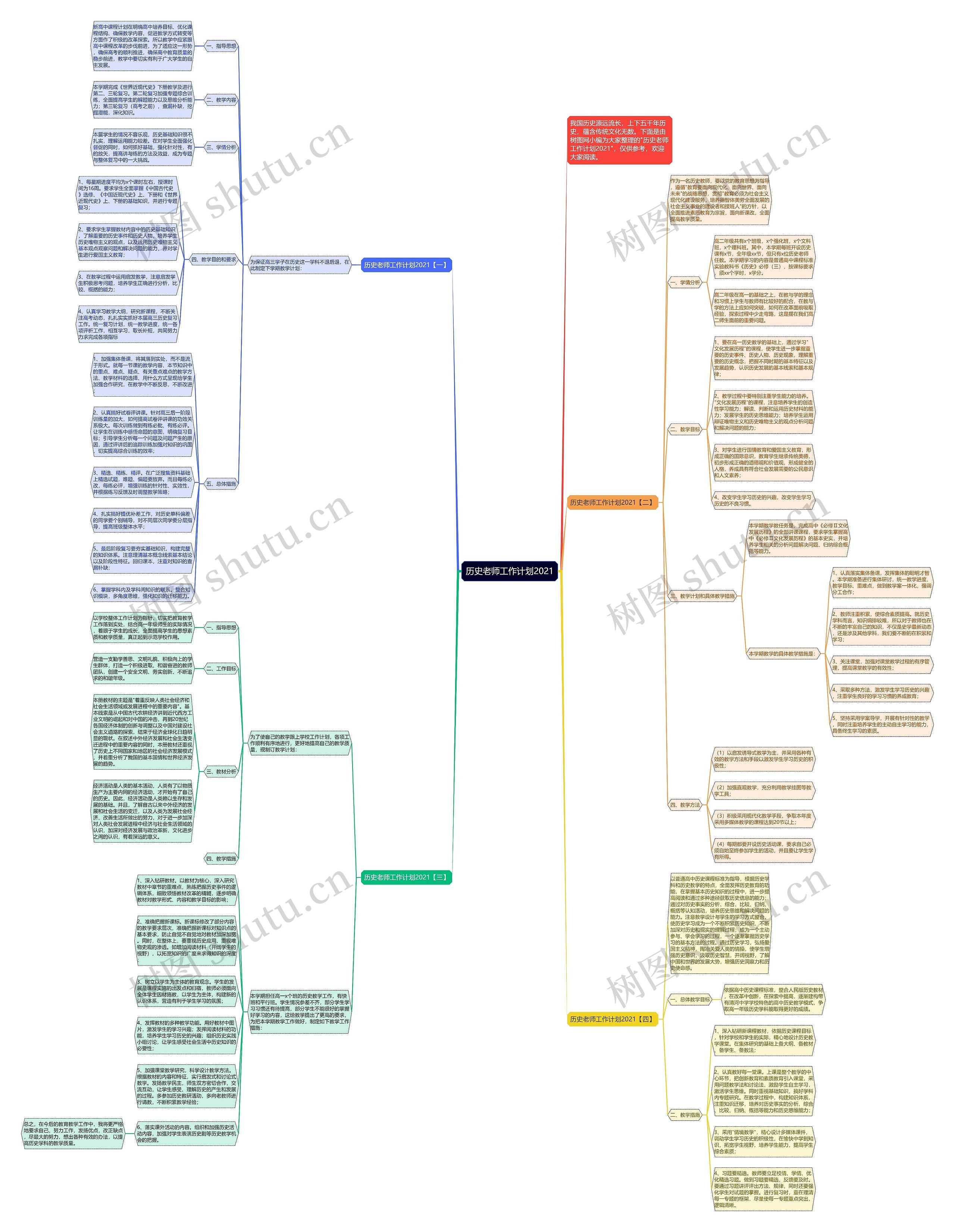 历史老师工作计划2021