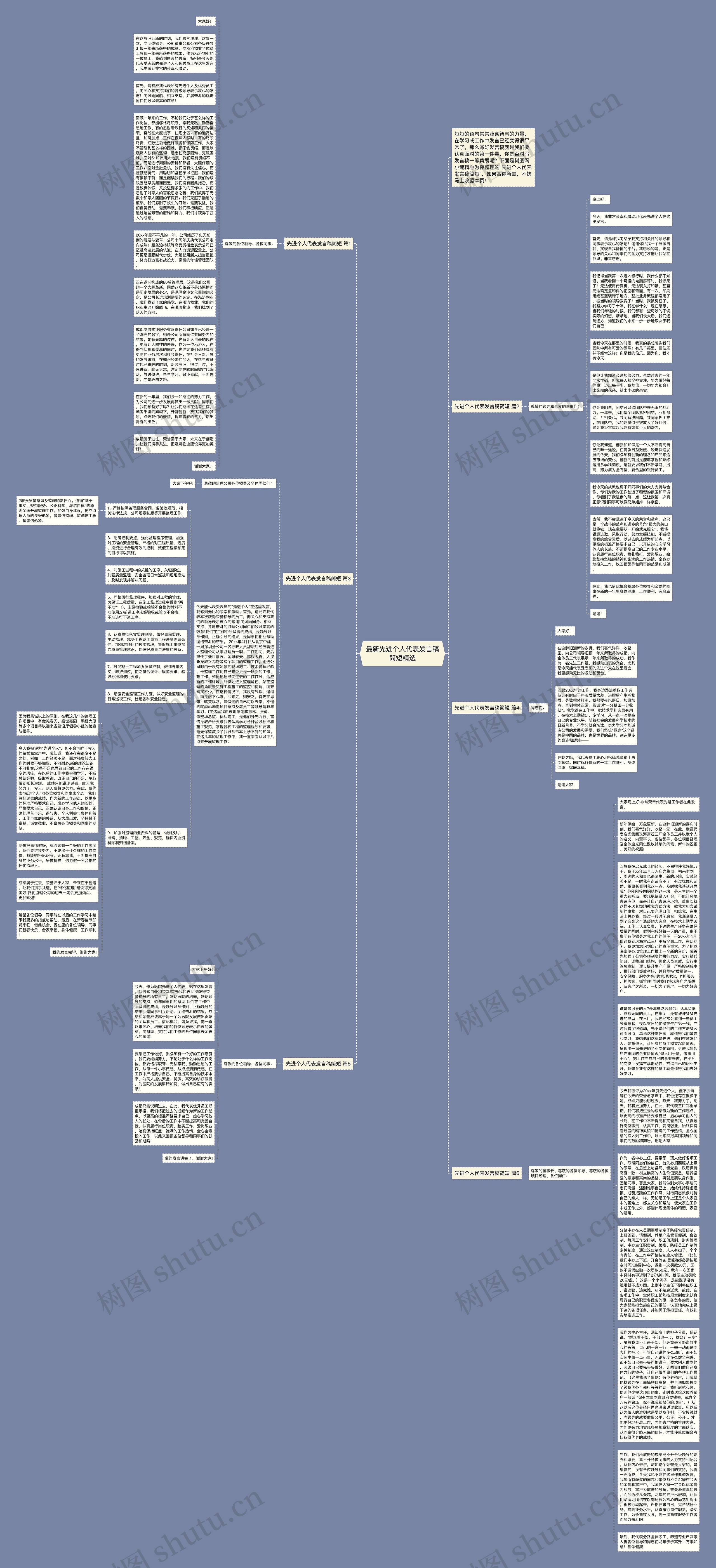 最新先进个人代表发言稿简短精选思维导图