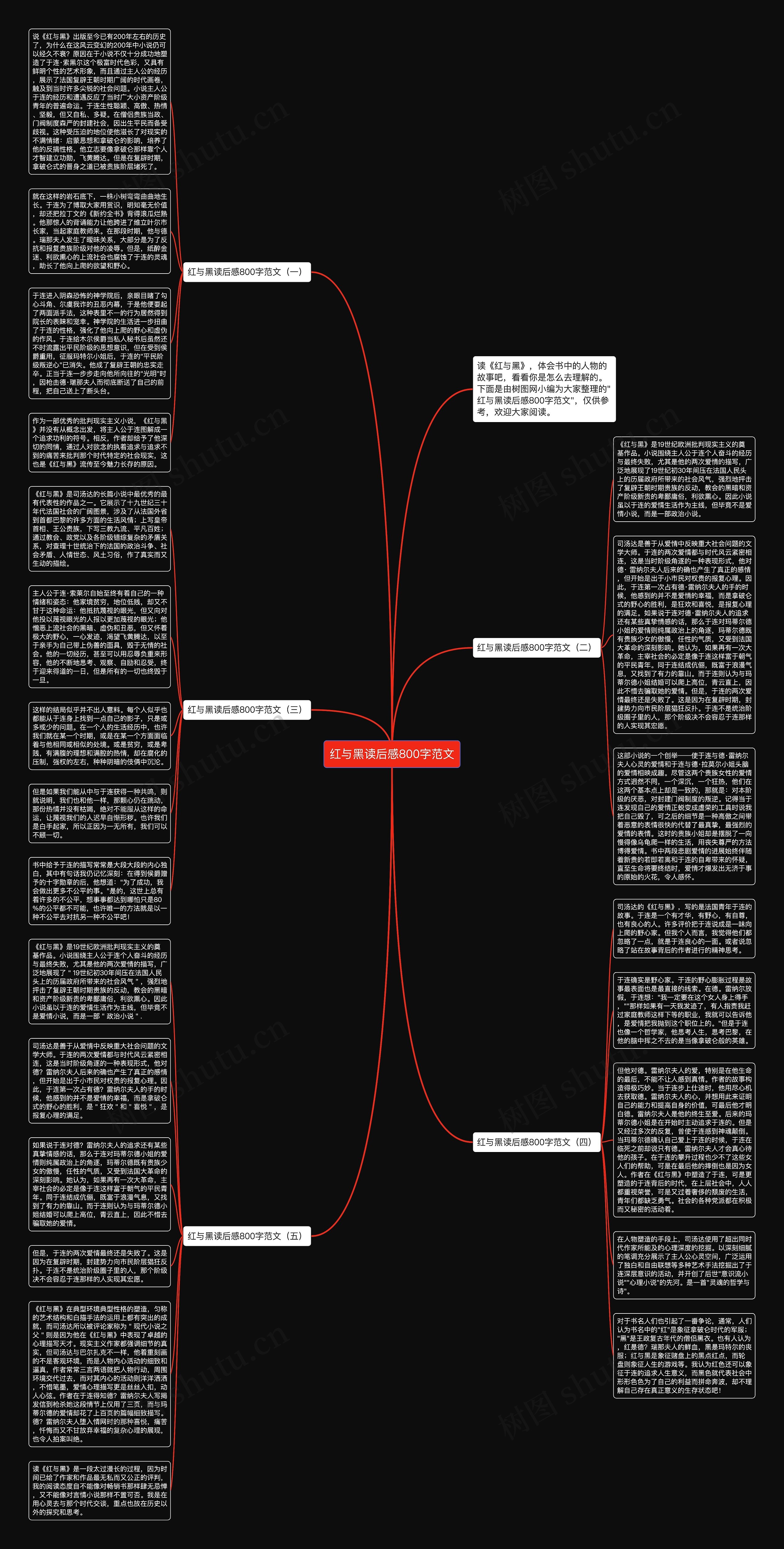 红与黑读后感800字范文思维导图