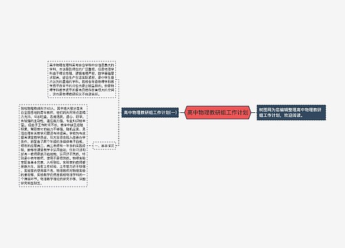 高中物理教研组工作计划