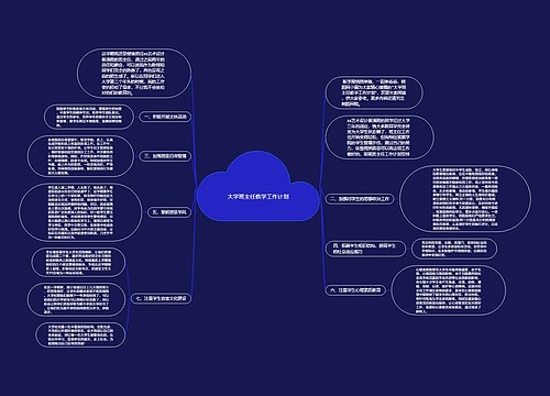 大学班主任教学工作计划