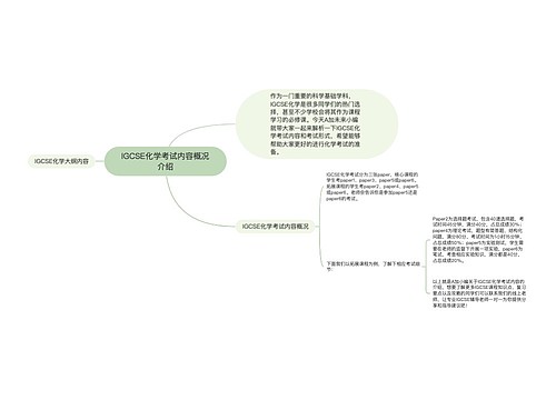 IGCSE化学考试内容概况介绍