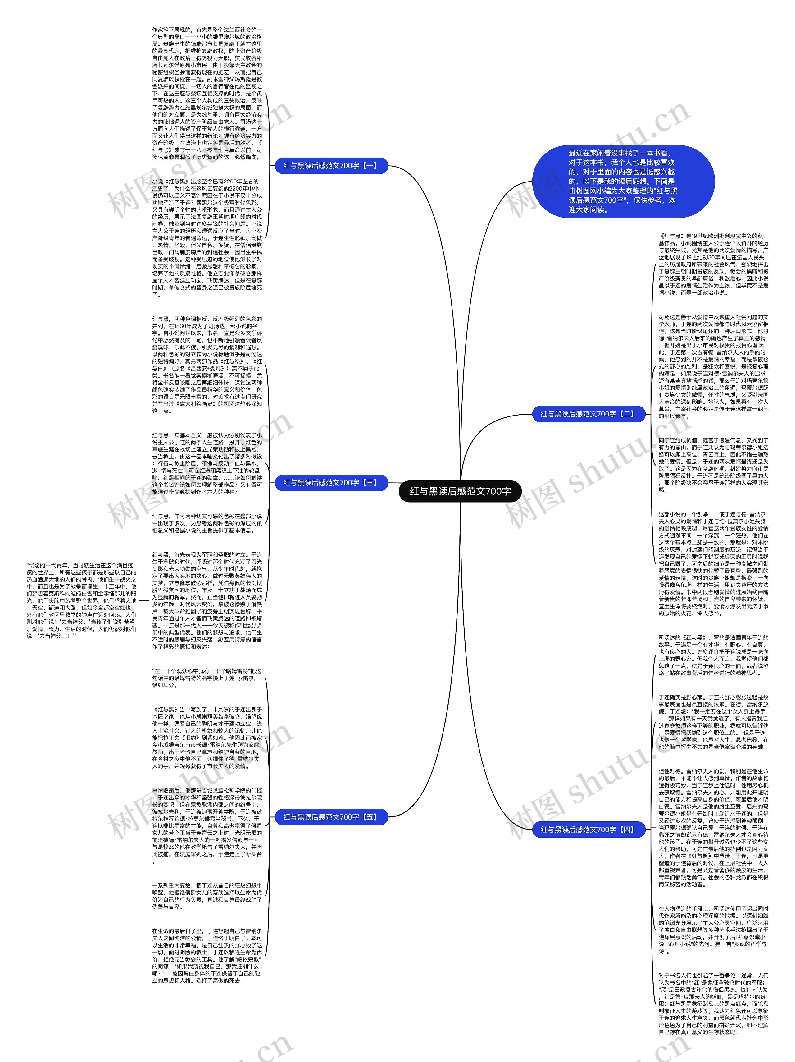 红与黑读后感范文700字思维导图