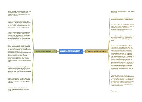 青春励志英语演讲稿范文