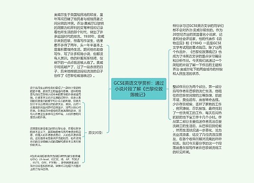 GCSE英语文学赏析：通过小说片段了解《巴黎伦敦落魄记》