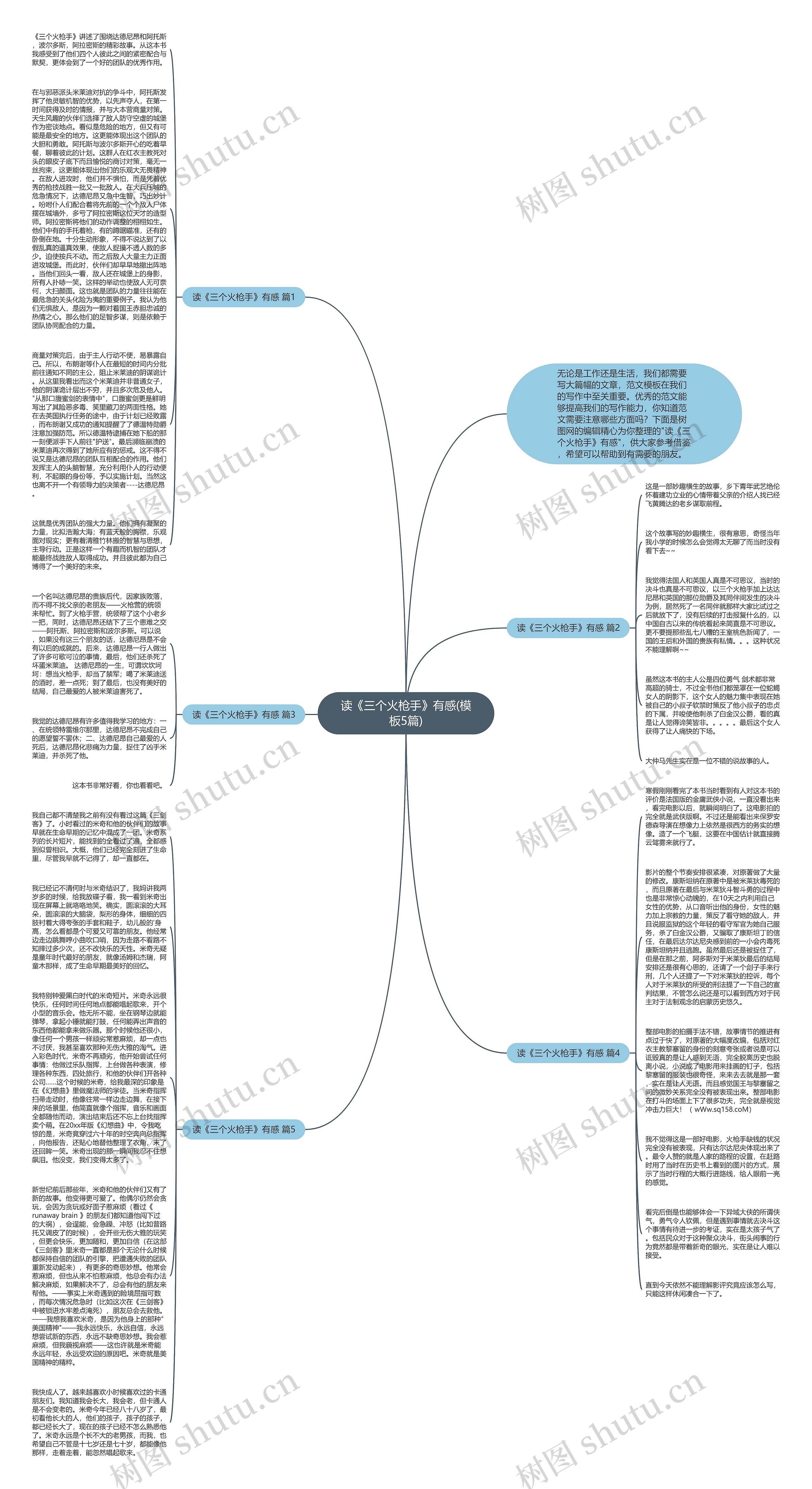 读《三个火枪手》有感(5篇)思维导图