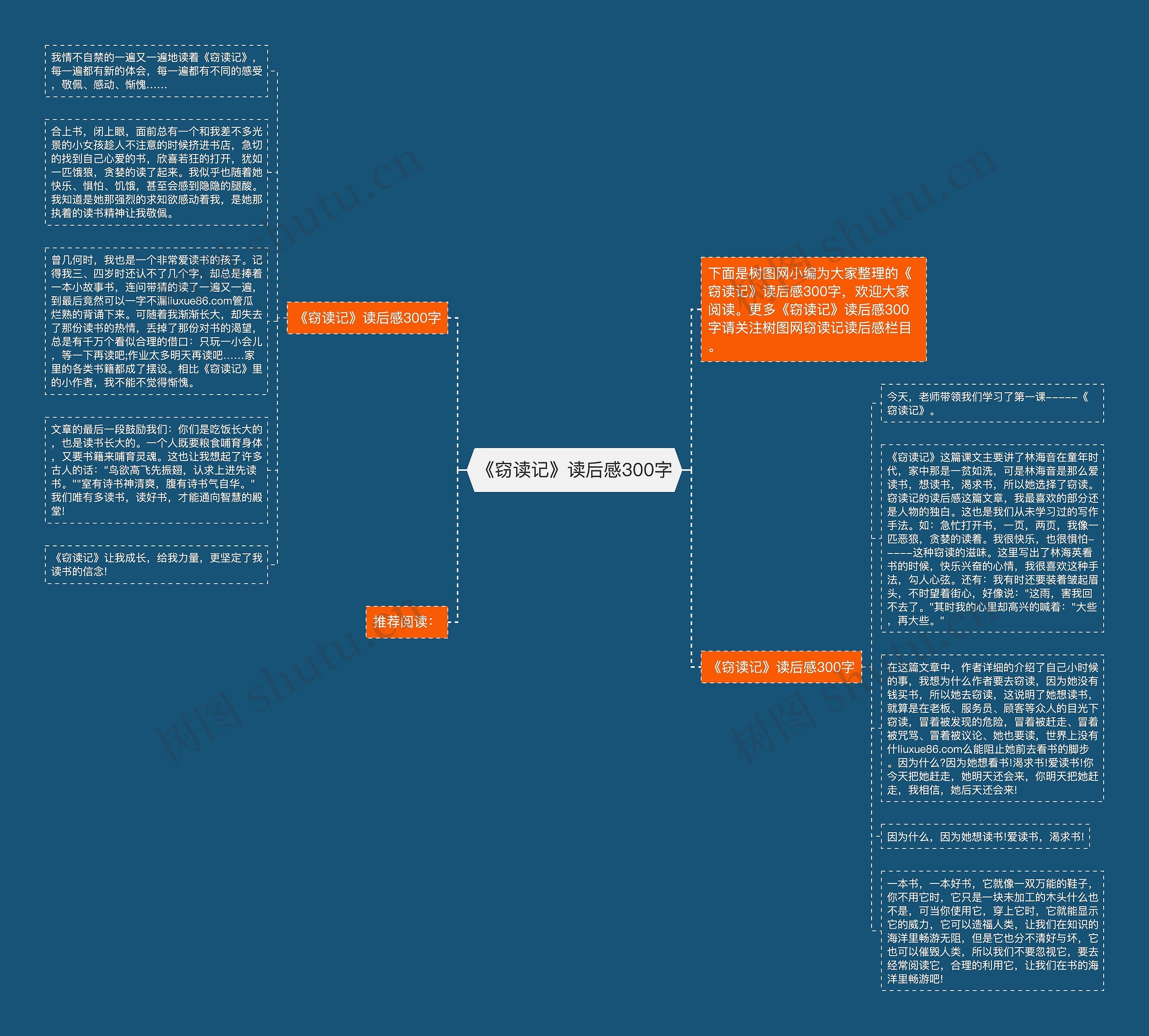 《窃读记》读后感300字思维导图