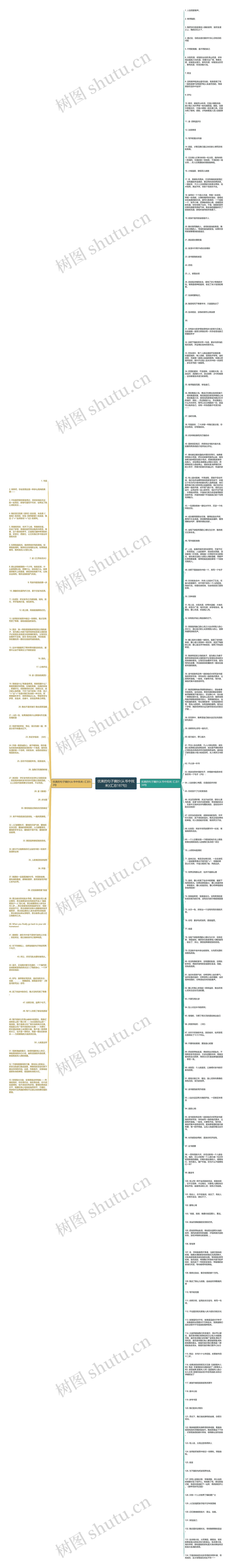 优美的句子摘抄(从书中找来)(汇总187句)思维导图