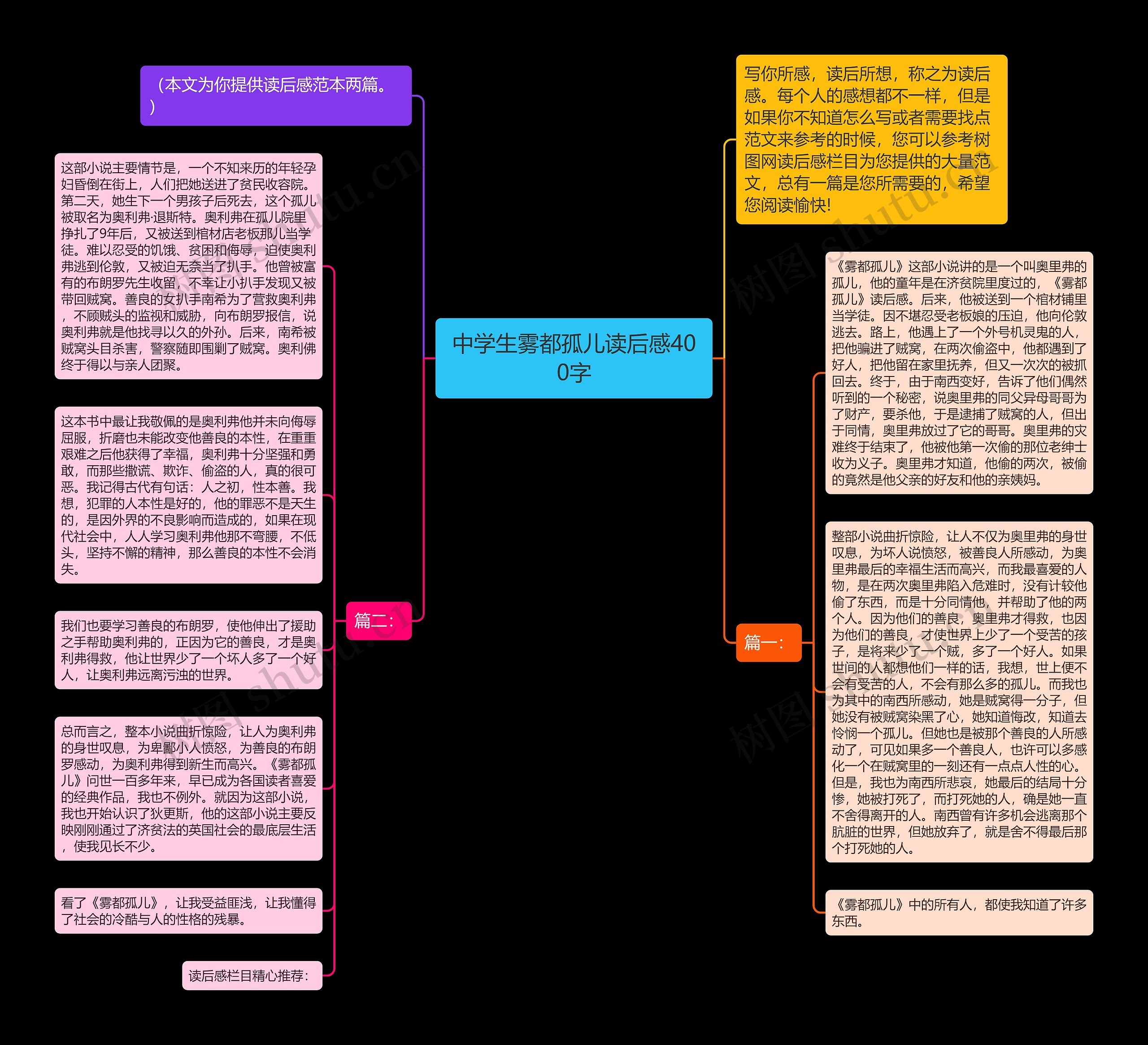 中学生雾都孤儿读后感400字