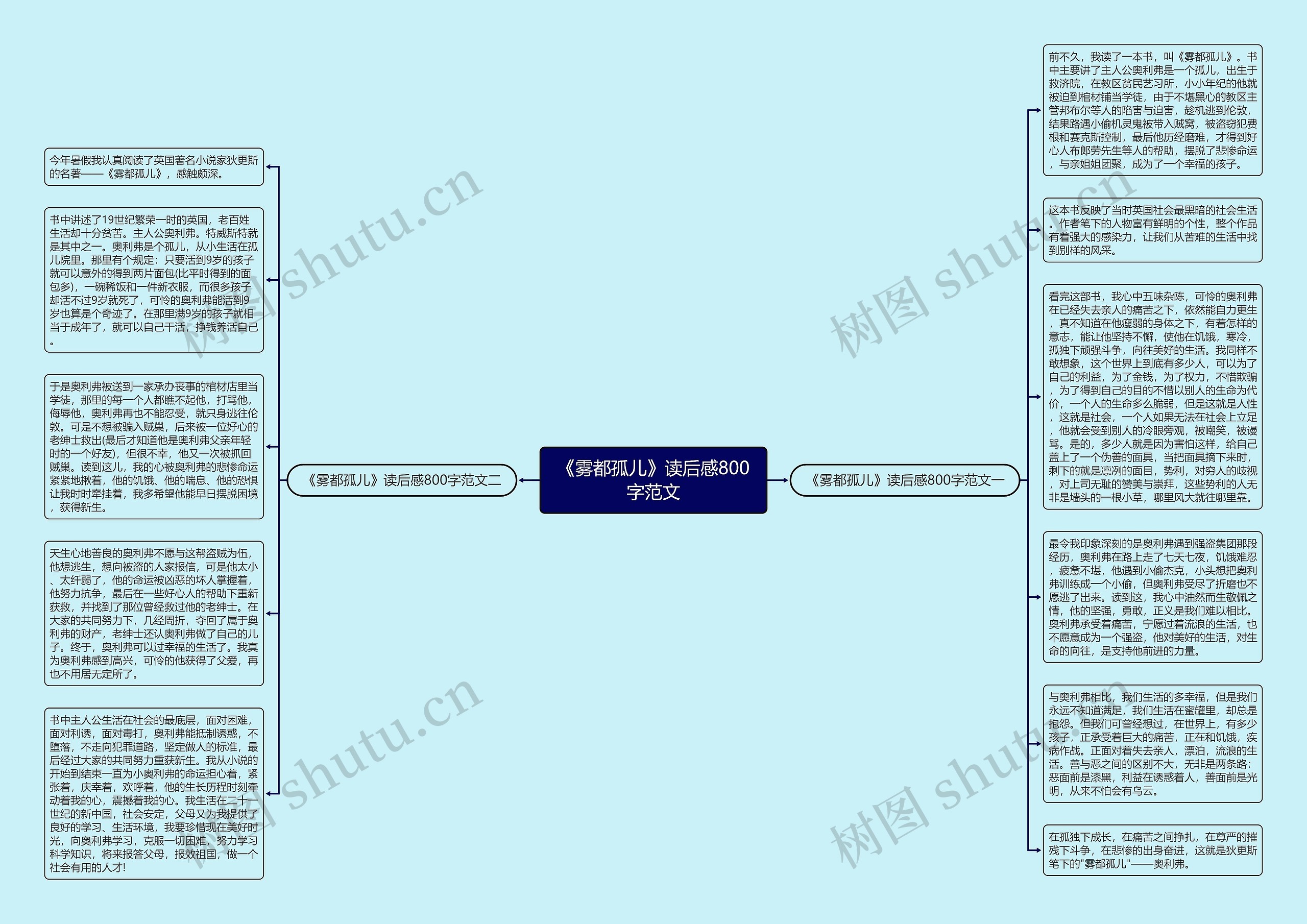 《雾都孤儿》读后感800字范文思维导图