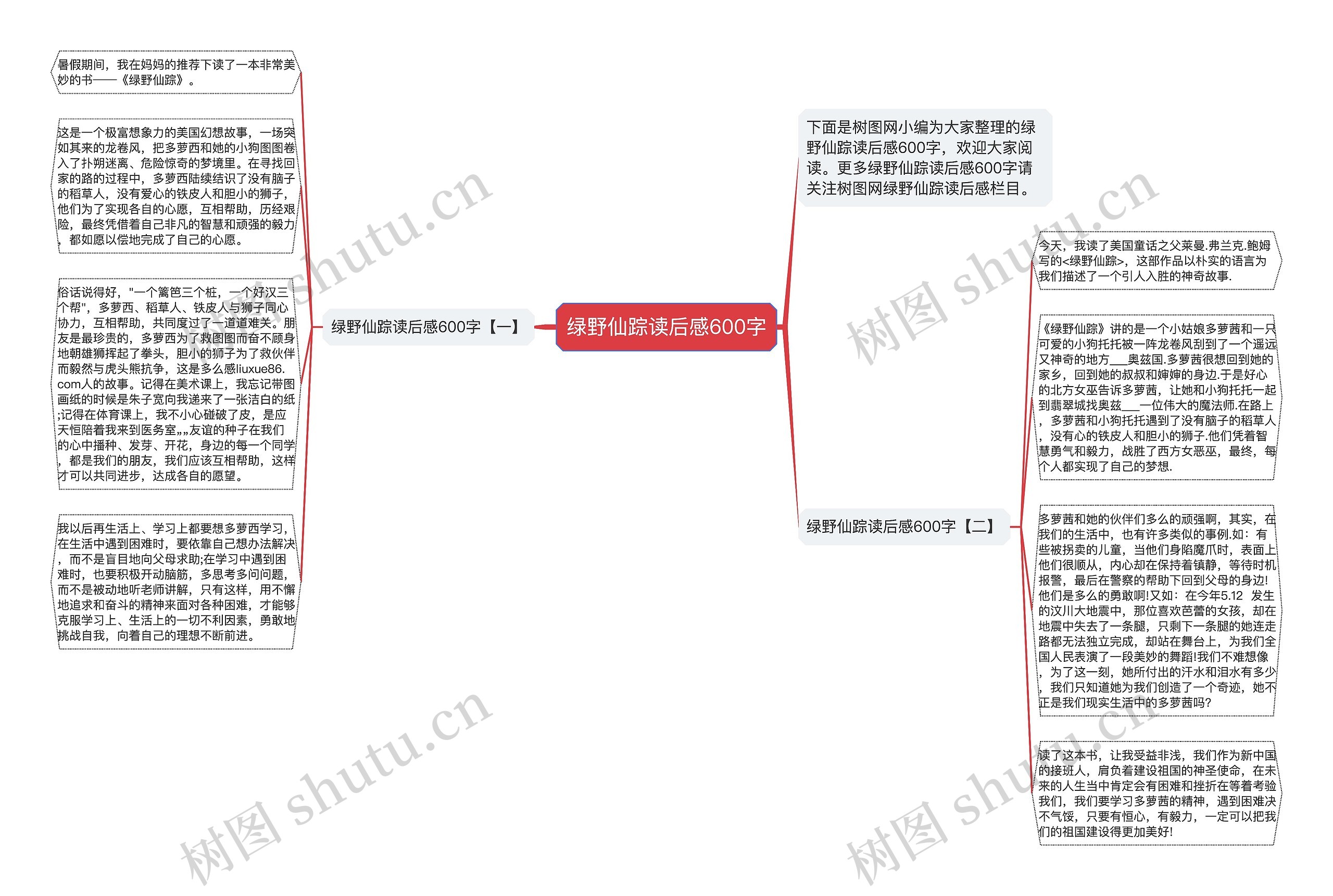 绿野仙踪读后感600字思维导图