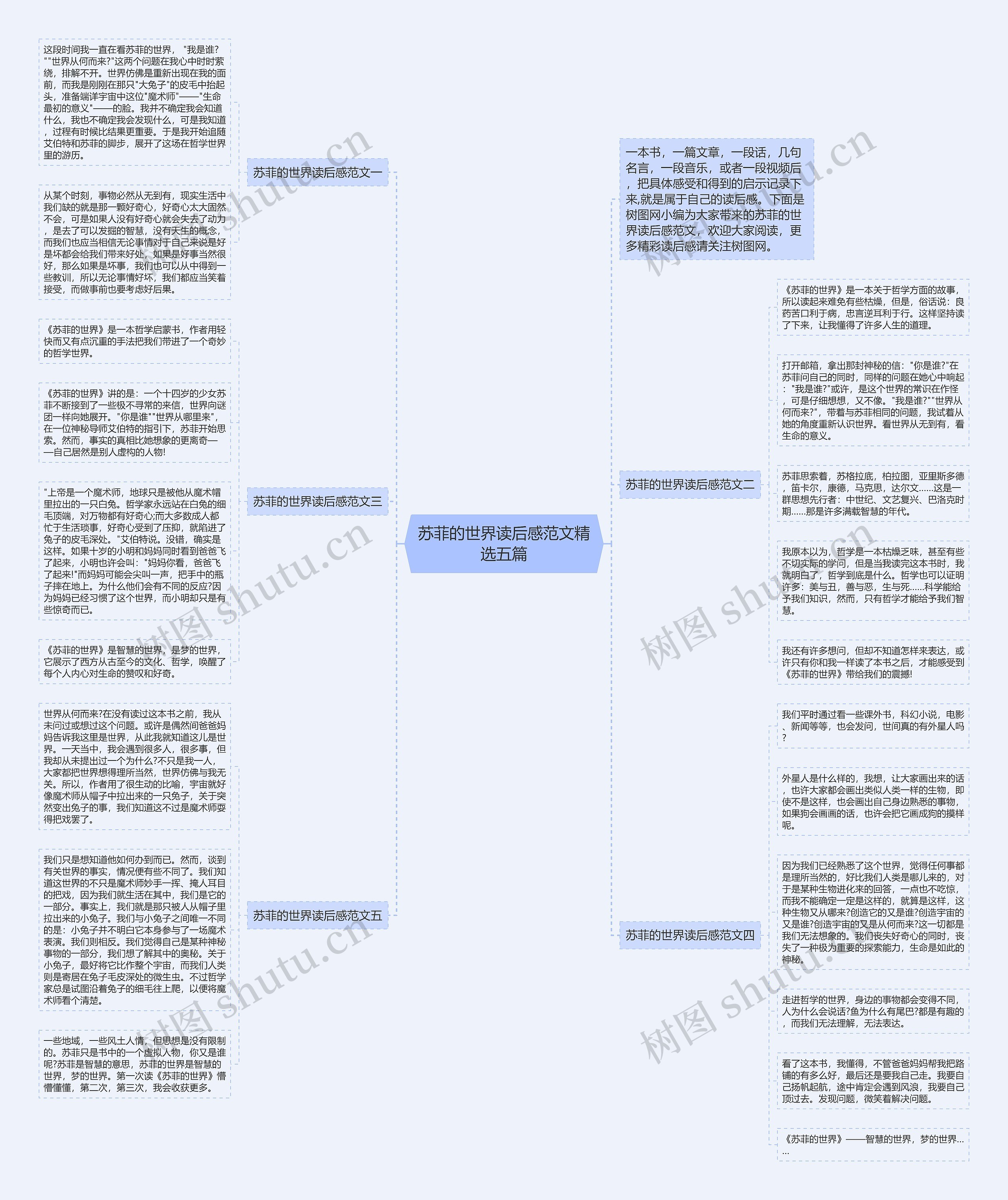苏菲的世界读后感范文精选五篇思维导图