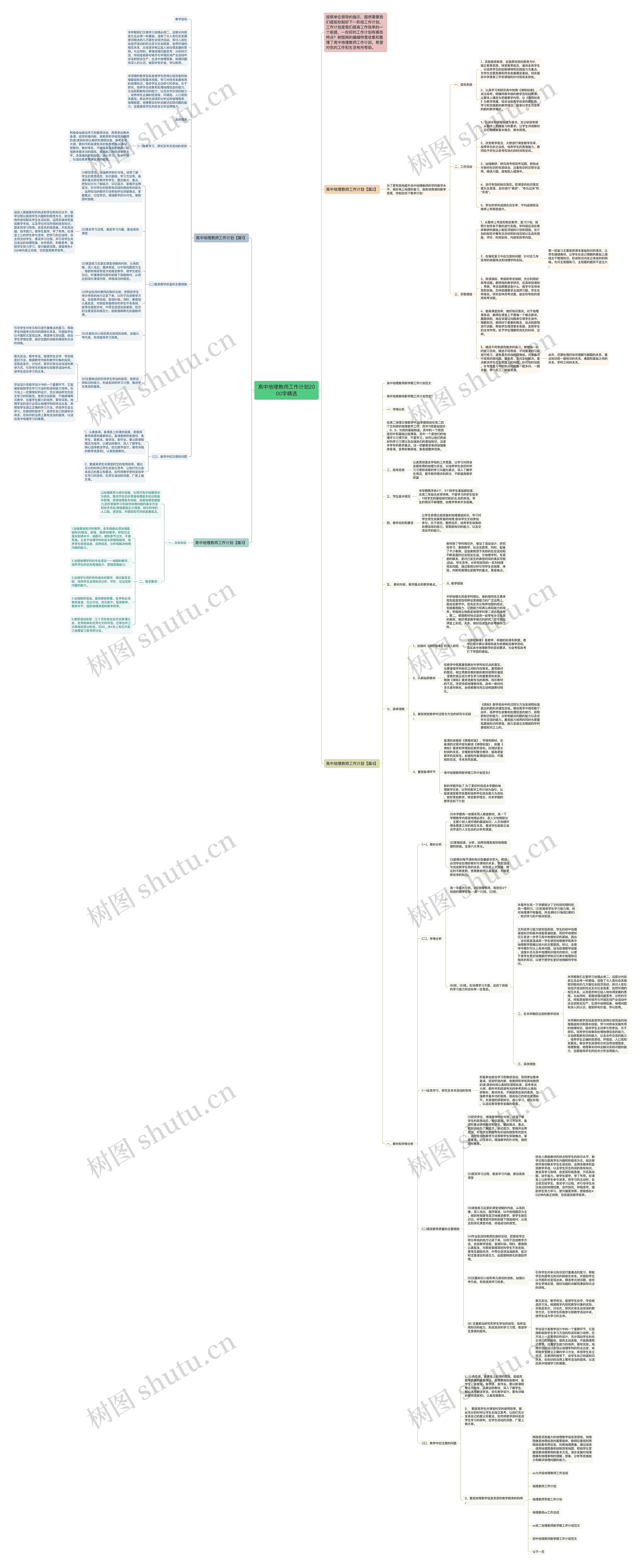 高中地理教师工作计划2000字精选