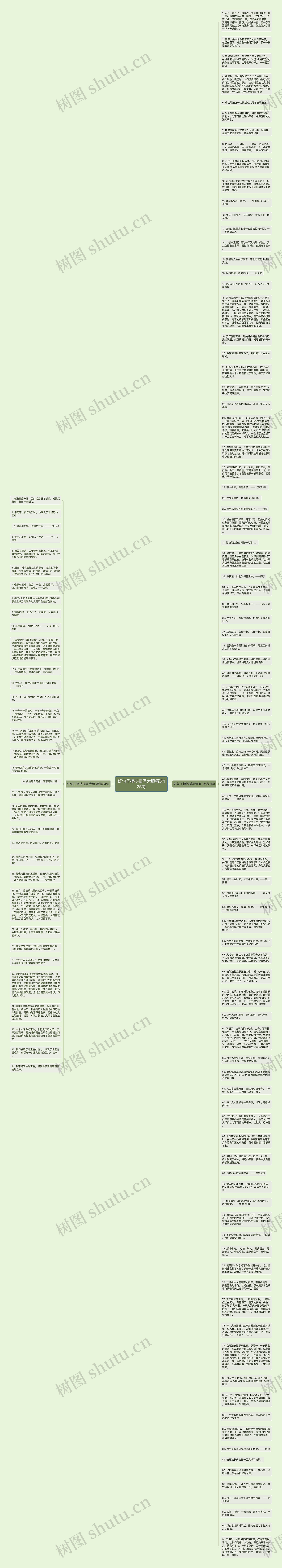 好句子摘抄描写大胆精选125句思维导图