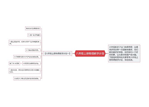 八年级上册物理教学计划