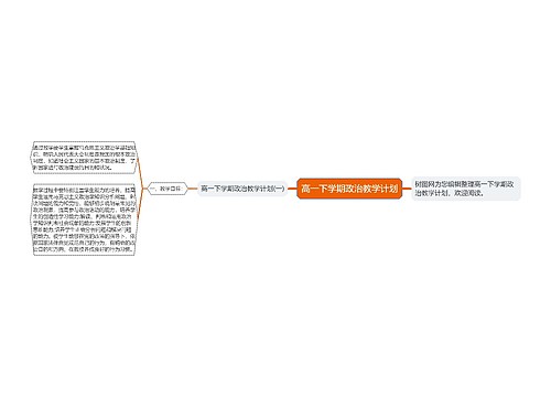 高一下学期政治教学计划