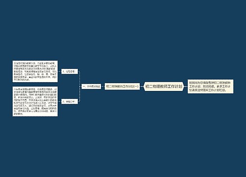 初二物理教师工作计划