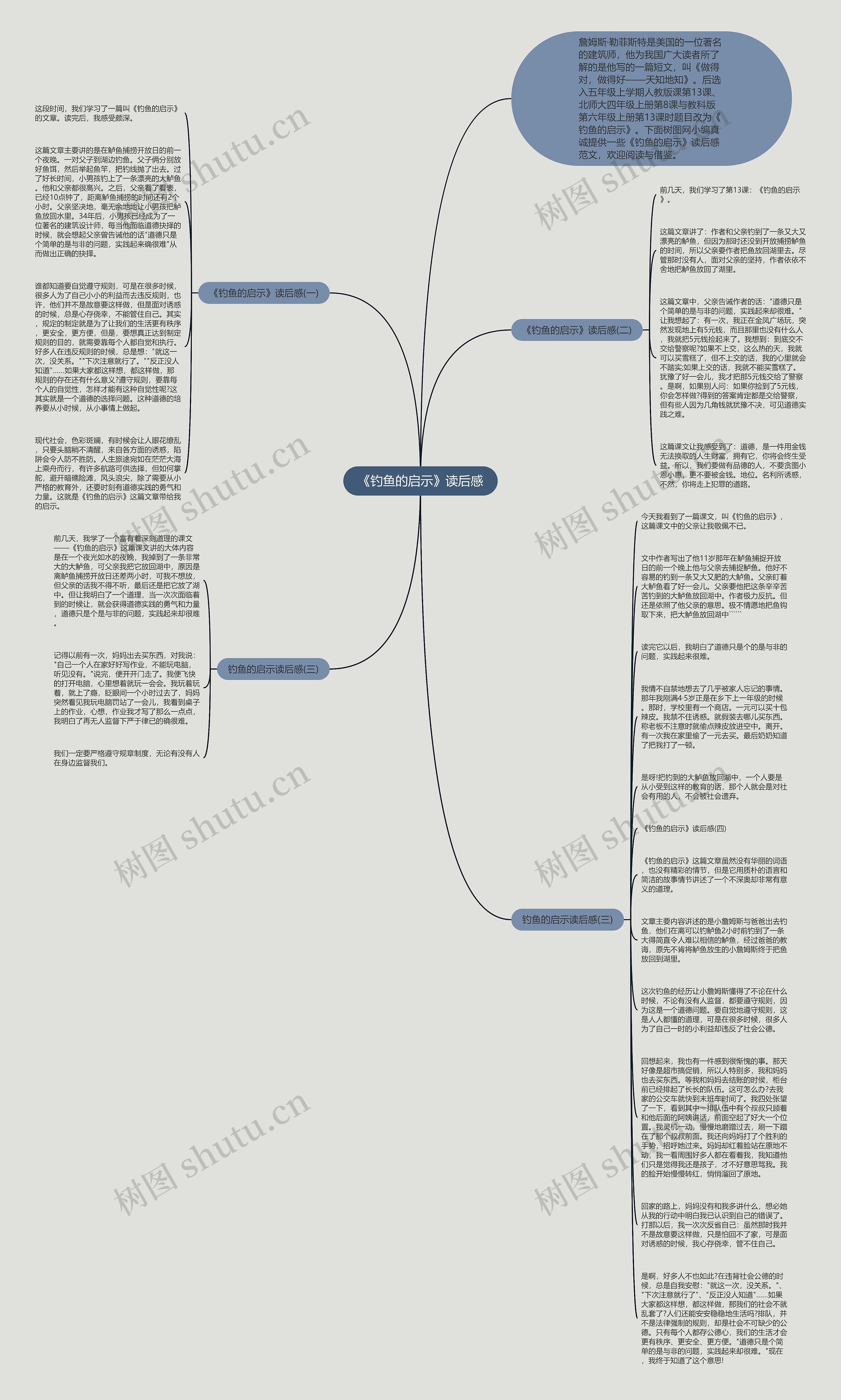 《钓鱼的启示》读后感思维导图