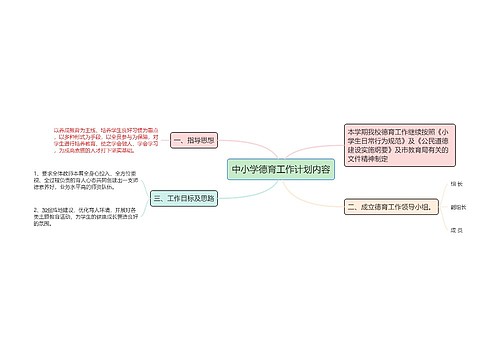 中小学德育工作计划内容