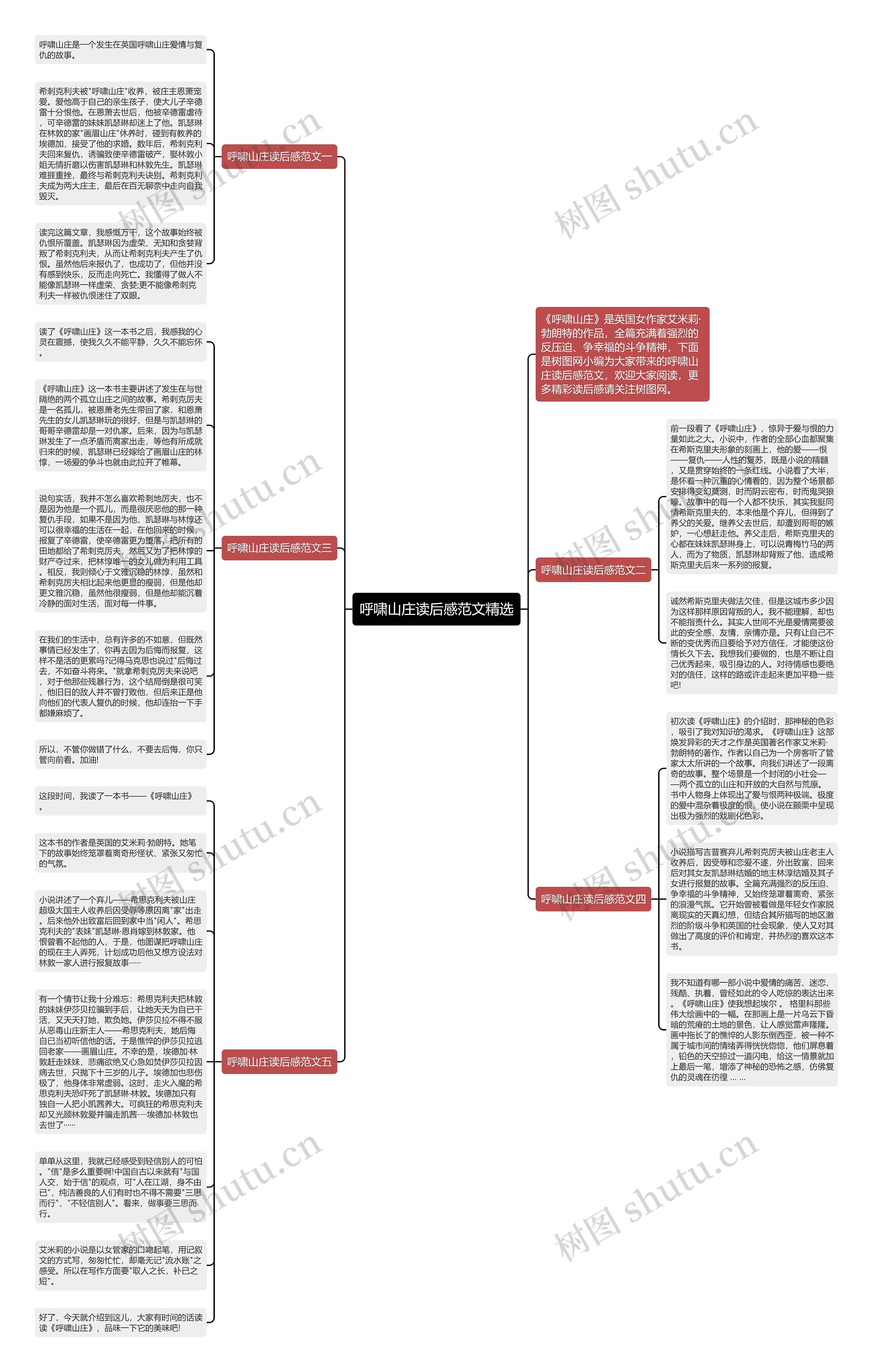 呼啸山庄读后感范文精选思维导图