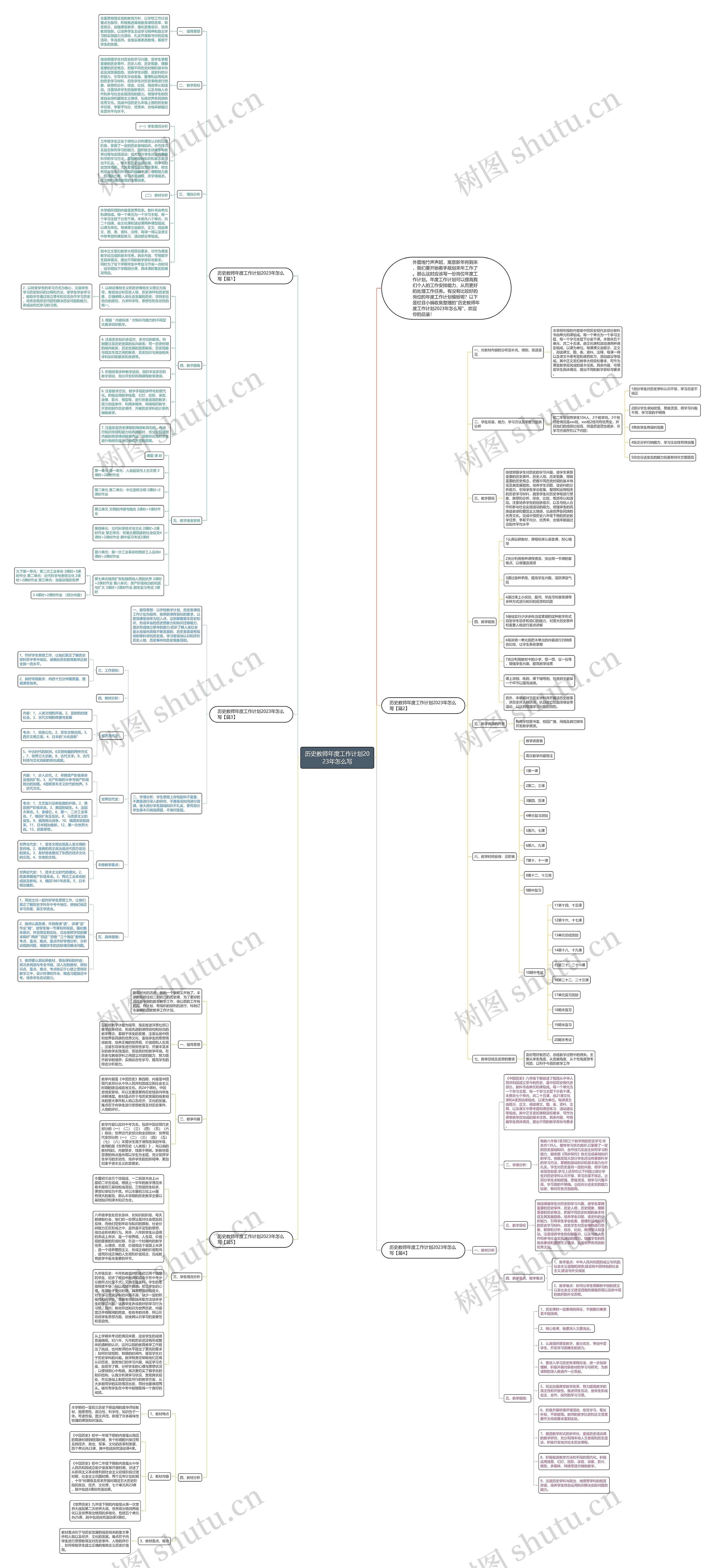 历史教师年度工作计划2023年怎么写思维导图