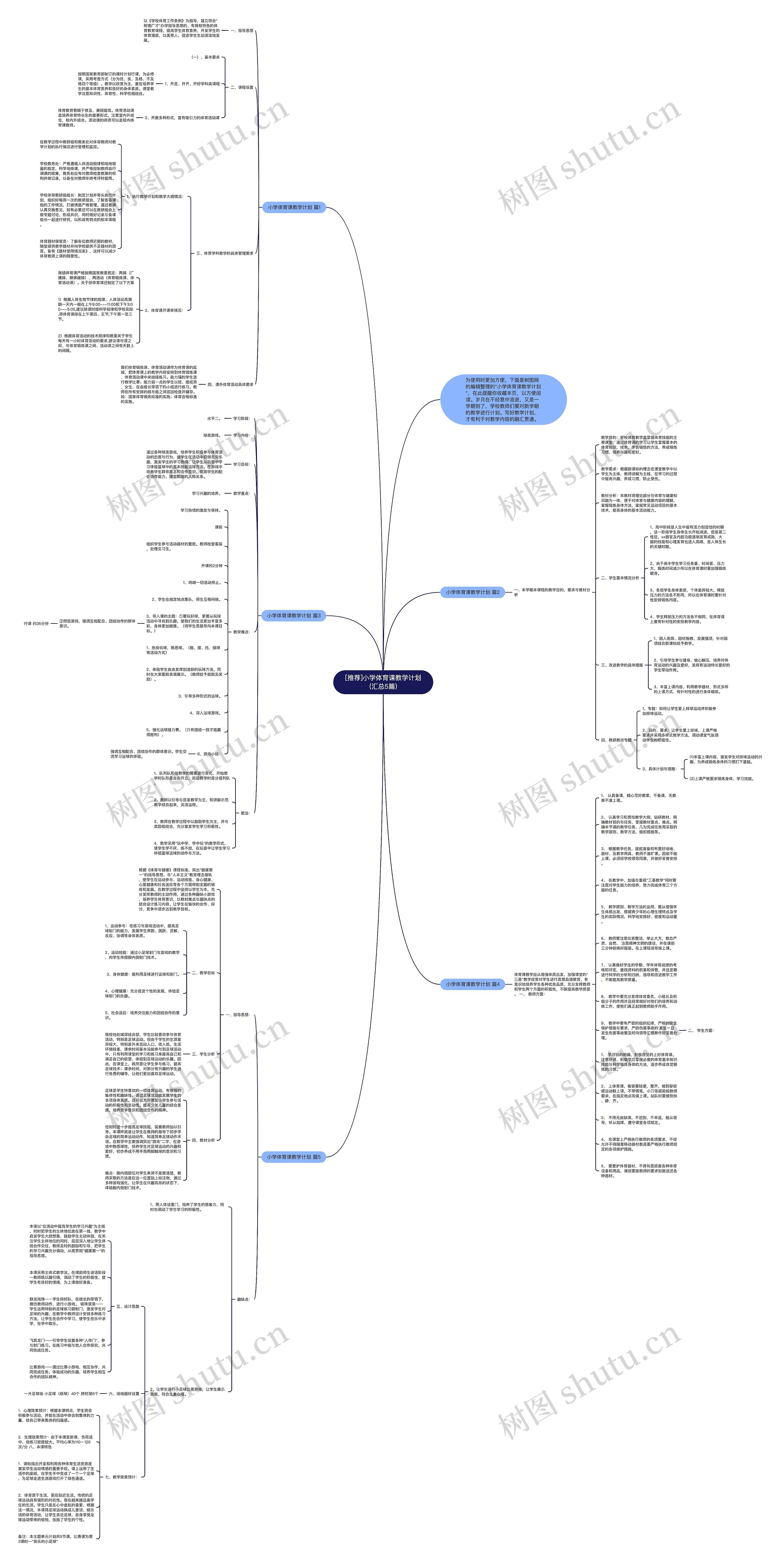 [推荐]小学体育课教学计划(汇总5篇)思维导图
